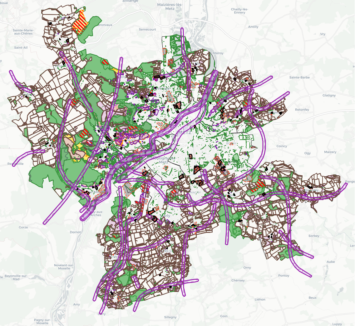 Impact de l'urbanisation sur les Trames Vertes et Bleues - Données de la Metropole cover